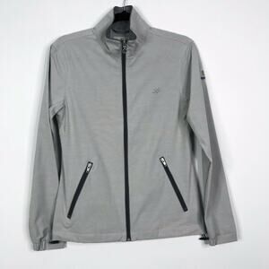 LinkSoul Womens XSmall XS Chalk Gray Full Zip Windbreaker Jacket Golf Stretch